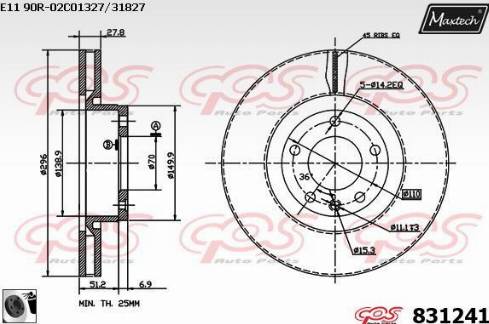 Maxtech 831241.0060 - Disque de frein cwaw.fr