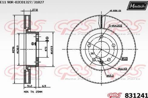 Maxtech 831241.0000 - Disque de frein cwaw.fr