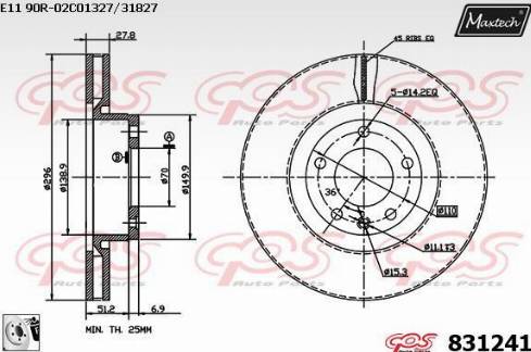 Maxtech 831241.0080 - Disque de frein cwaw.fr