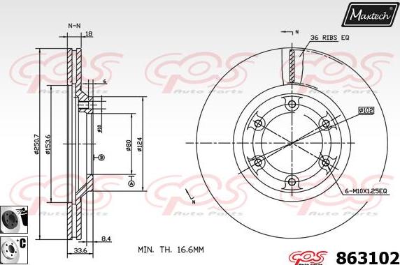 Maxtech 831241 - Disque de frein cwaw.fr