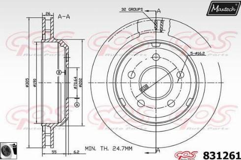 Maxtech 831261.0060 - Disque de frein cwaw.fr