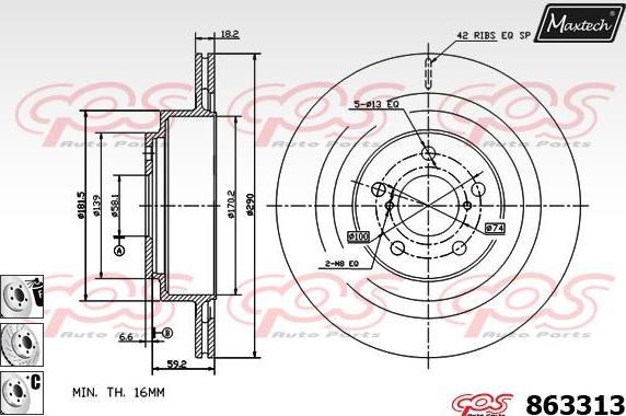 Maxtech 831214 - Disque de frein cwaw.fr