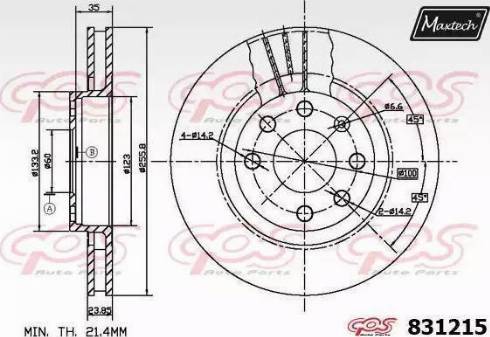 Maxtech 831215.0000 - Disque de frein cwaw.fr