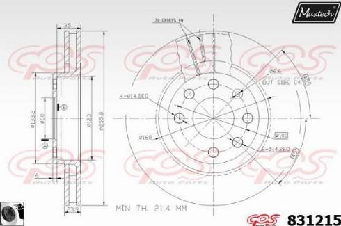 Maxtech 831215.0060 - Disque de frein cwaw.fr