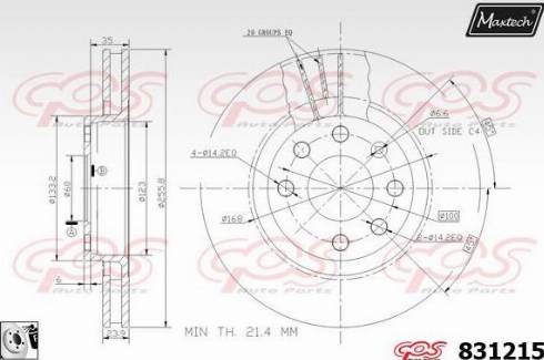 Maxtech 831215.0080 - Disque de frein cwaw.fr