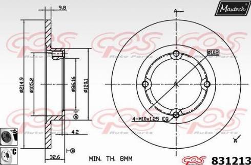 Maxtech 831213.6060 - Disque de frein cwaw.fr