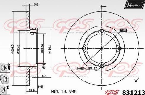 Maxtech 831213.6880 - Disque de frein cwaw.fr