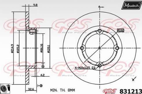 Maxtech 831213.0060 - Disque de frein cwaw.fr