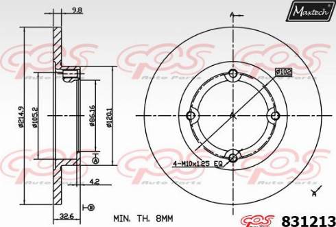 Maxtech 831213.0000 - Disque de frein cwaw.fr