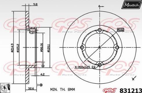 Maxtech 831213.0080 - Disque de frein cwaw.fr