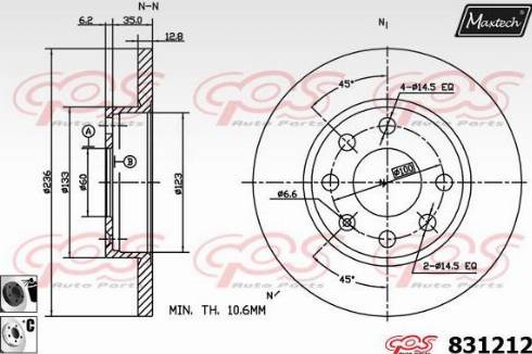 Maxtech 831212.6060 - Disque de frein cwaw.fr