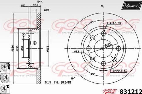 Maxtech 831212.6880 - Disque de frein cwaw.fr