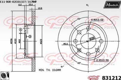 Maxtech 831212.0060 - Disque de frein cwaw.fr