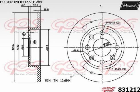 Maxtech 831212.0000 - Disque de frein cwaw.fr