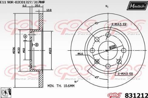 Maxtech 831212.0080 - Disque de frein cwaw.fr