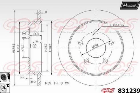 Maxtech 831239.6060 - Disque de frein cwaw.fr