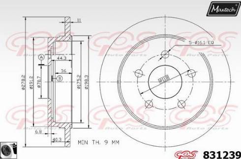 Maxtech 831239.0060 - Disque de frein cwaw.fr