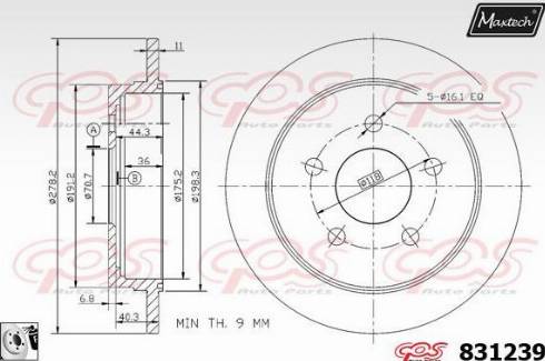 Maxtech 831239.0080 - Disque de frein cwaw.fr