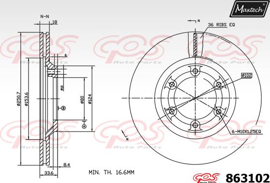 Maxtech 831239 - Disque de frein cwaw.fr