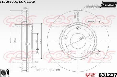 Maxtech 831237.0060 - Disque de frein cwaw.fr