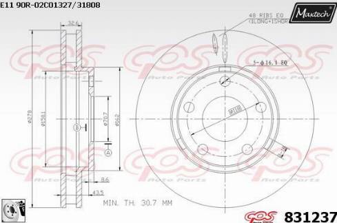 Maxtech 831237.0080 - Disque de frein cwaw.fr