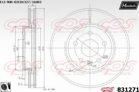 Maxtech 831271.0060 - Disque de frein cwaw.fr