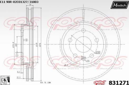 Maxtech 831271.0080 - Disque de frein cwaw.fr