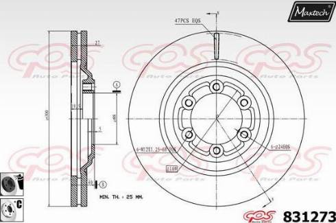 Maxtech 831273.6060 - Disque de frein cwaw.fr