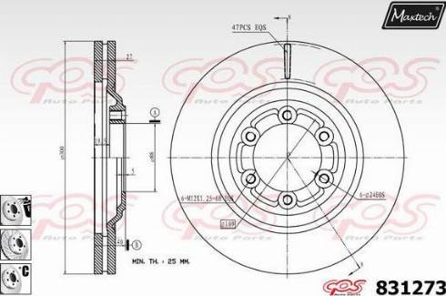 Maxtech 831273.6880 - Disque de frein cwaw.fr