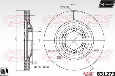 Maxtech 831273.0060 - Disque de frein cwaw.fr