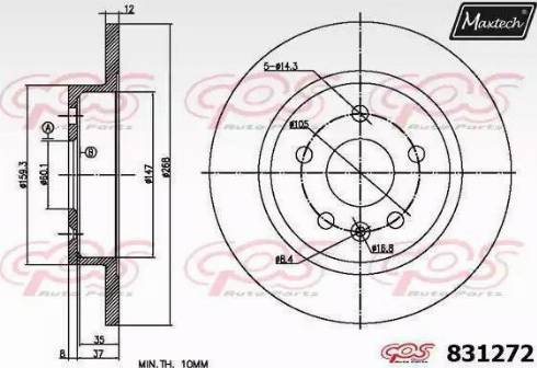 Maxtech 831272.0000 - Disque de frein cwaw.fr