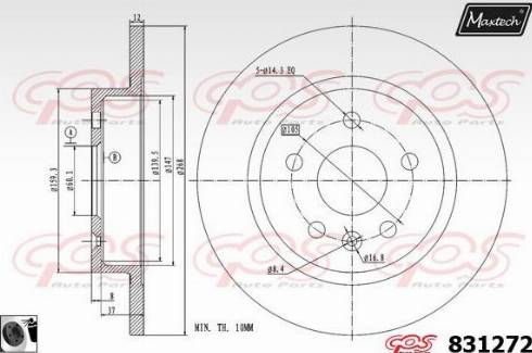 Maxtech 831272.0060 - Disque de frein cwaw.fr