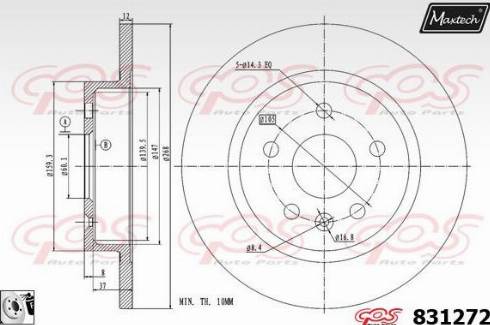 Maxtech 831272.0080 - Disque de frein cwaw.fr