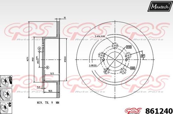 Maxtech 865265 - Disque de frein cwaw.fr