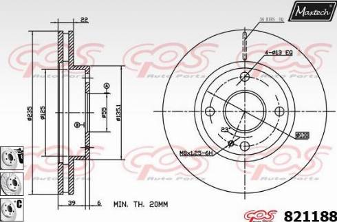 Maxtech 821188.6880 - Disque de frein cwaw.fr