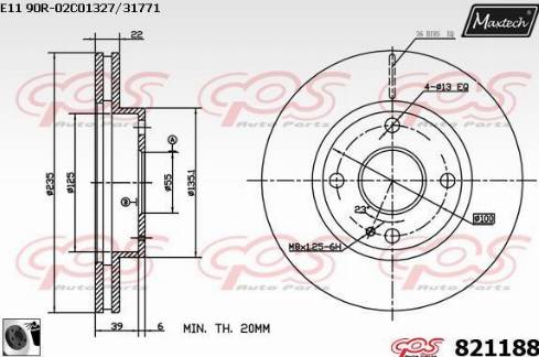 Maxtech 821188.0060 - Disque de frein cwaw.fr