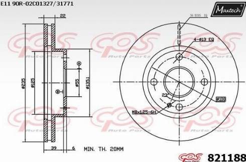 Maxtech 821188.0000 - Disque de frein cwaw.fr