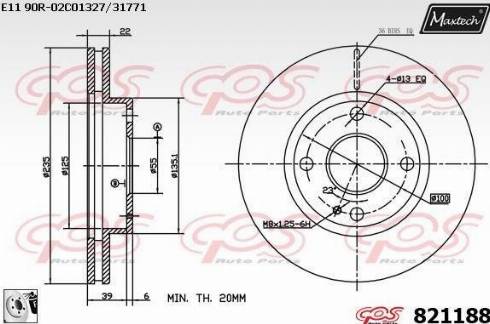 Maxtech 821188.0080 - Disque de frein cwaw.fr