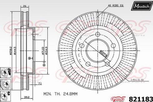 Maxtech 821183.6880 - Disque de frein cwaw.fr