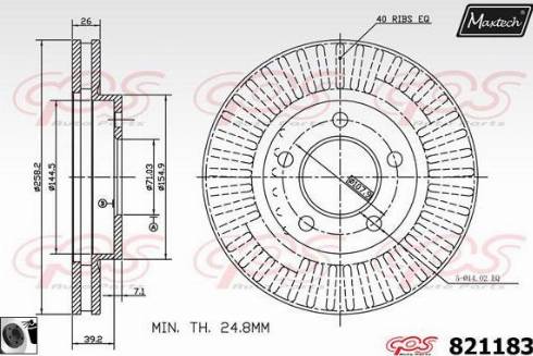 Maxtech 821183.0060 - Disque de frein cwaw.fr