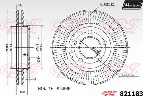 Maxtech 821183.0000 - Disque de frein cwaw.fr