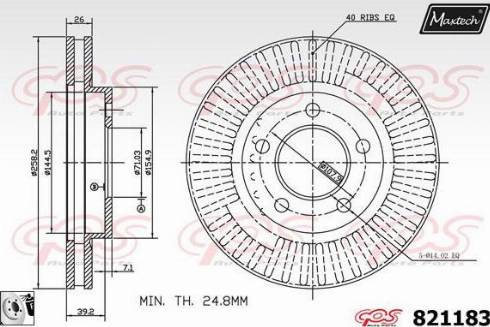 Maxtech 821183.0080 - Disque de frein cwaw.fr