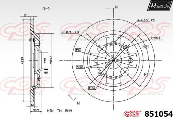 Maxtech 821183 - Disque de frein cwaw.fr