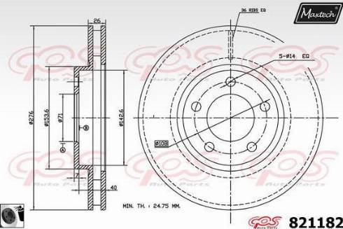 Maxtech 821182.0060 - Disque de frein cwaw.fr