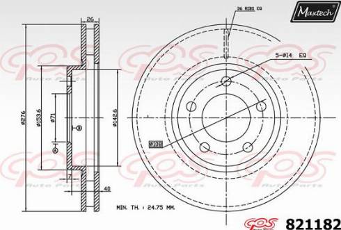 Maxtech 821182.0000 - Disque de frein cwaw.fr