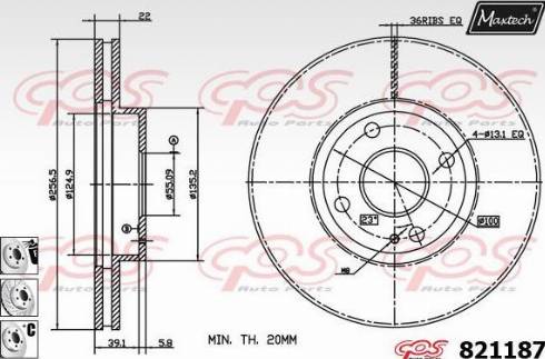 Maxtech 821187.6980 - Disque de frein cwaw.fr