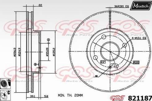 Maxtech 821187.6060 - Disque de frein cwaw.fr