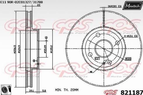 Maxtech 821187.0060 - Disque de frein cwaw.fr