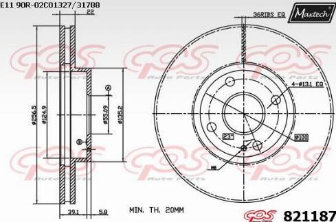 Maxtech 821187.0000 - Disque de frein cwaw.fr