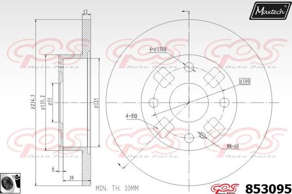 Maxtech 821187 - Disque de frein cwaw.fr